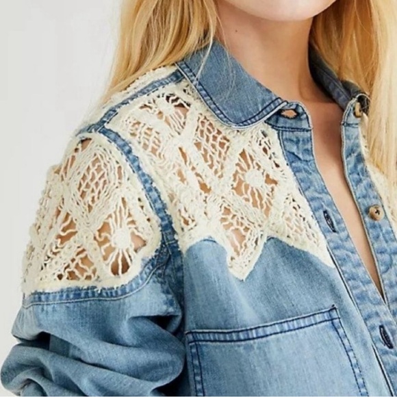 We the free Denim Fields Button Down - Picture 3 of 7